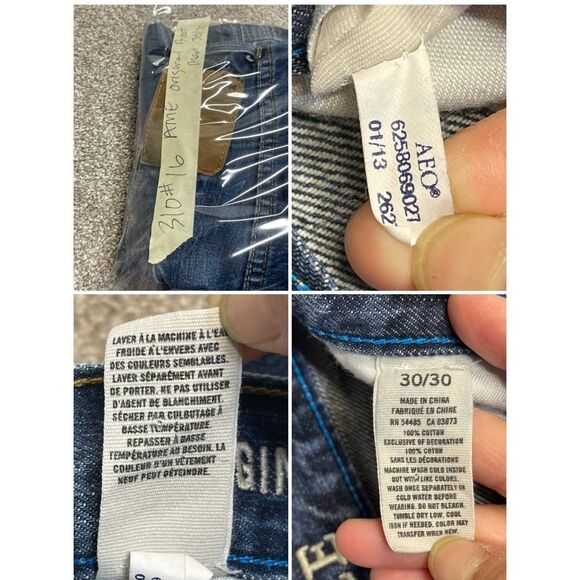 American Eagle original bootcut jeans mens sz 30/30 100% cotton retro Y2K - Picture 10 of 12